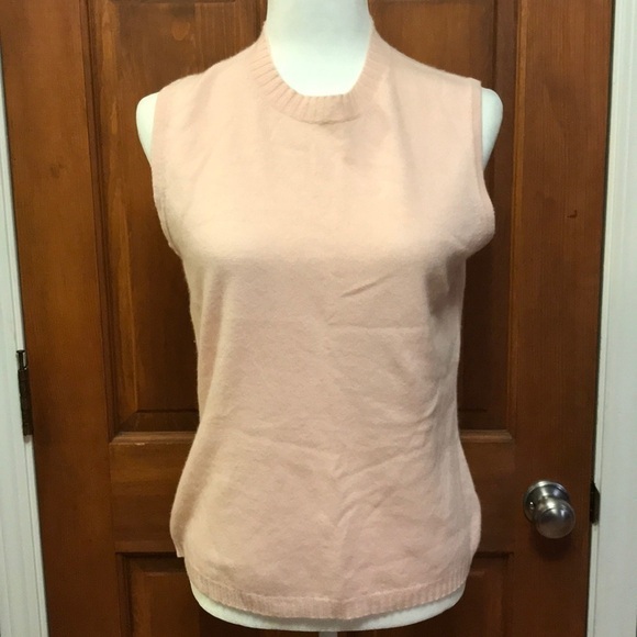 Peck & Peck Light Pink Tank Top Cashmere Sweater - Picture 1 of 5